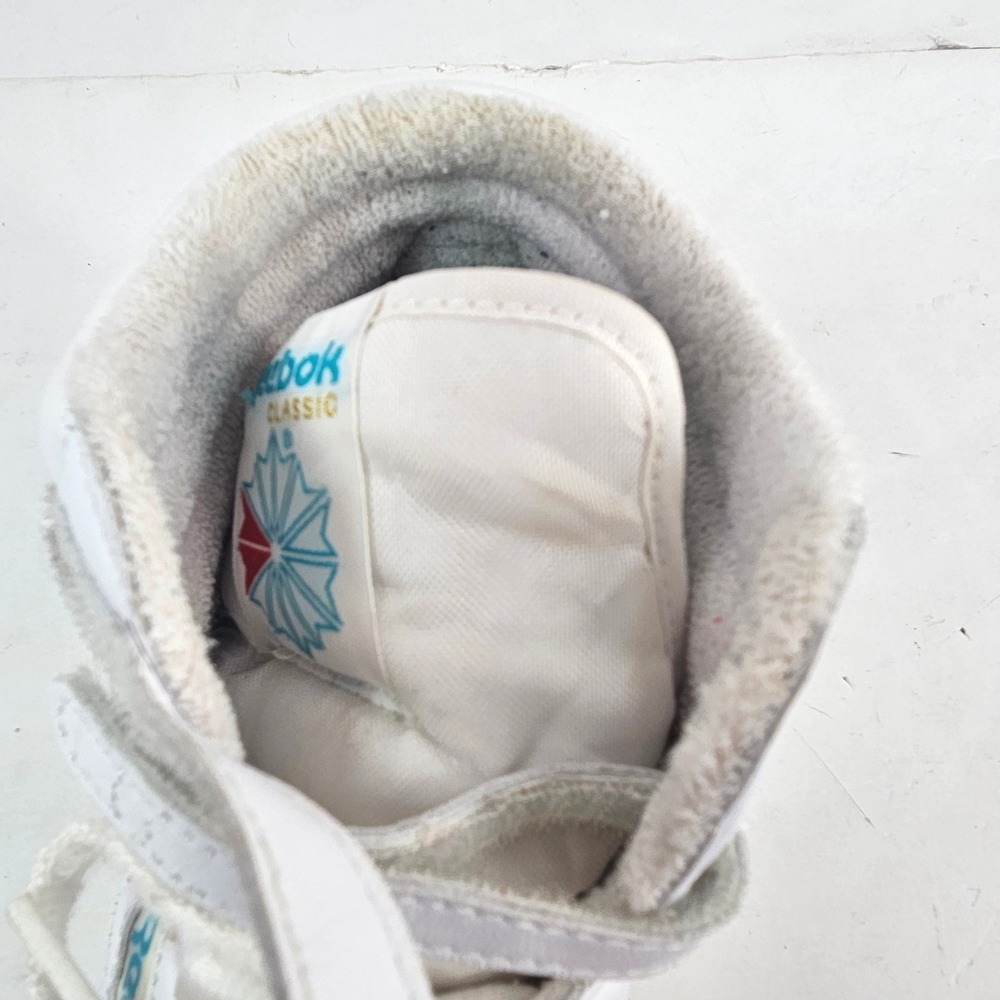 Reebok Freestyle Hi top White Leather High Top Sneakers 2240 Womens 8.5 classics - Picture 8 of 12